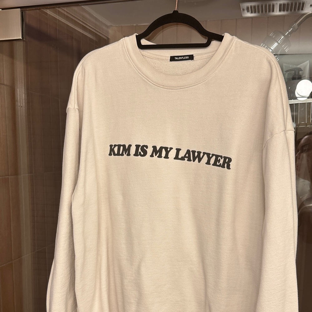 TALENTLESS Off-White Logo Sweatshirt